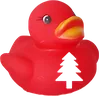 Christmas Duck: red tree