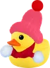 Christmas Duck: pink beanie scarf