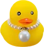 Christmas Duck: pearl necklace