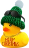 Christmas Duck: green beanie merry